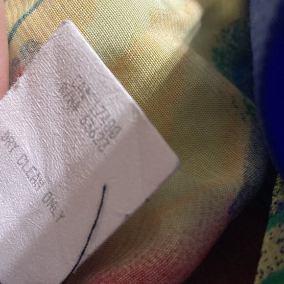 Vintage 1980s Saint Germain Oversized Rayon Blouse Top Orange Abstract Print XL - Picture 8 of 16